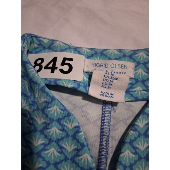 Sigrid Olsen Golf Tennis Active Geometric Zip Jacket UPF 50 Women's size Medium - Picture 7 of 11